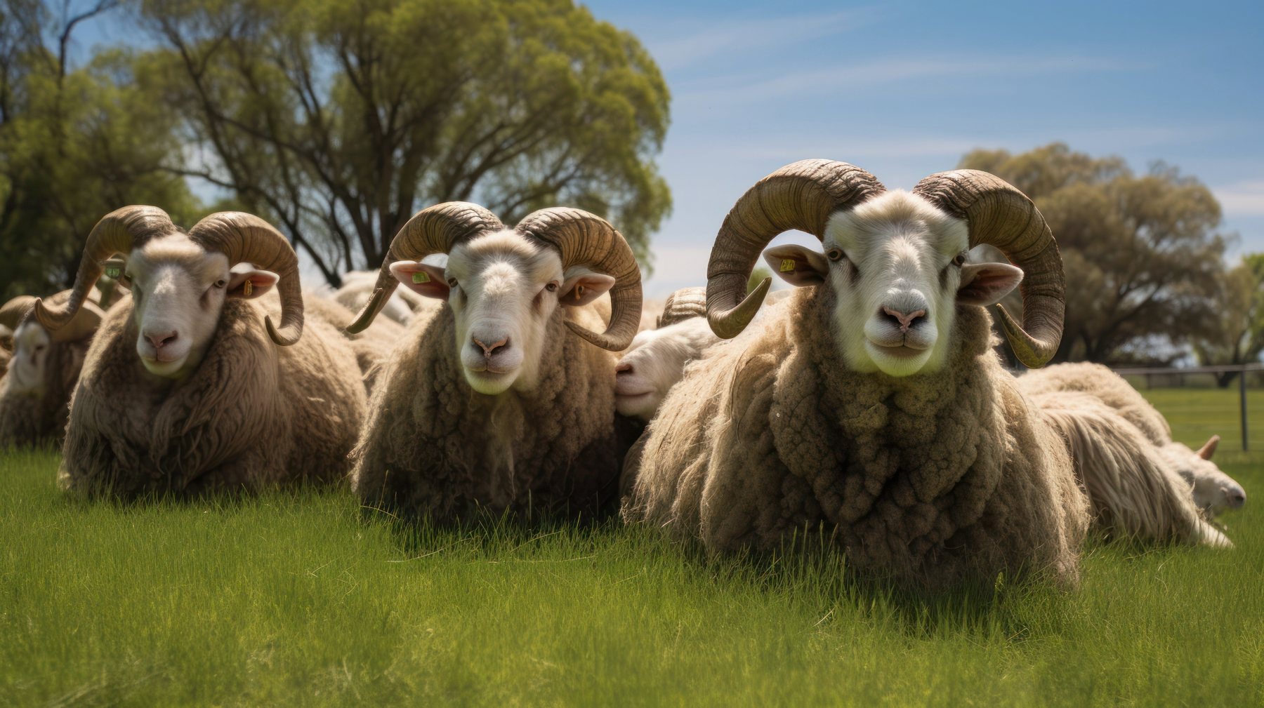 A trio of healthy, well-bred rams at Navin's Farm
